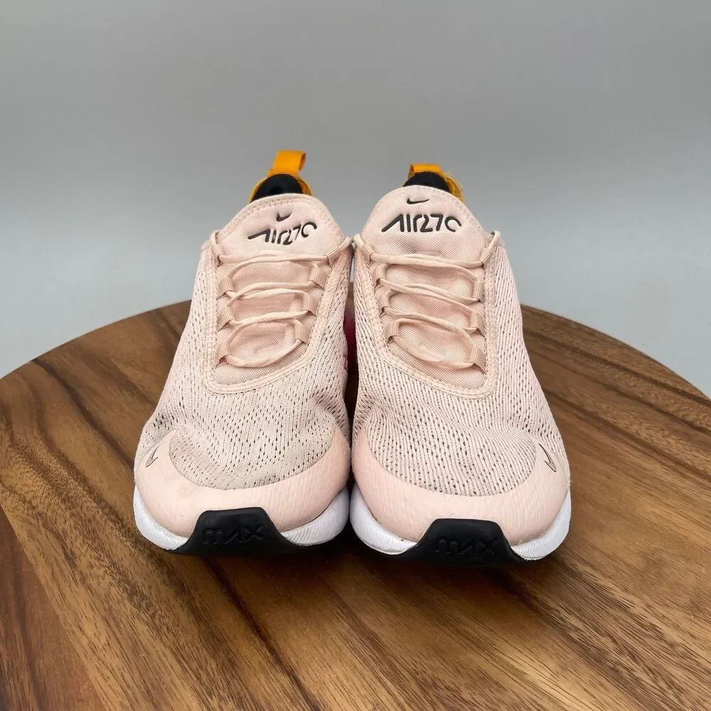Nike Air Max 270 Shoes Womens Size 8 Orange Red Pink Running Comfort Walking Gym